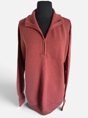 Deep Self Women's Quarter Zip Ribbed Pullover